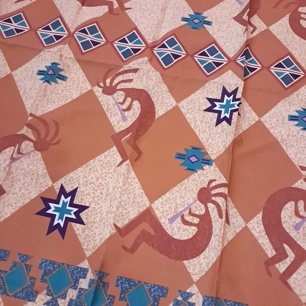 Kokopelli shower curtain southwestern Aztec Santa Fe Main Street Home Creations